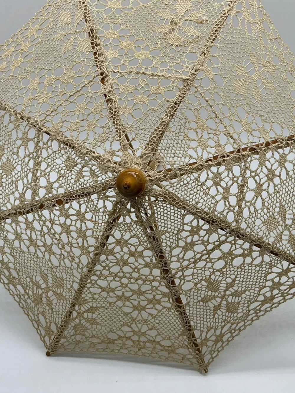 🔥 Vintage Crochet Parasol Decorative Miniature Umbrella